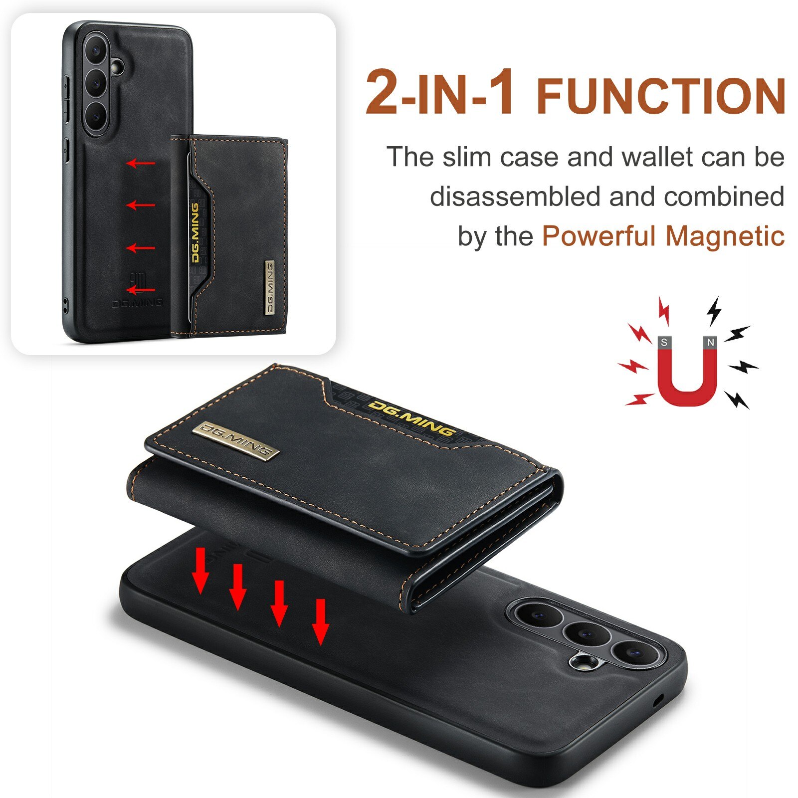 Magnetic Card Slot Case Samsung Galaxy S25 FE Sort