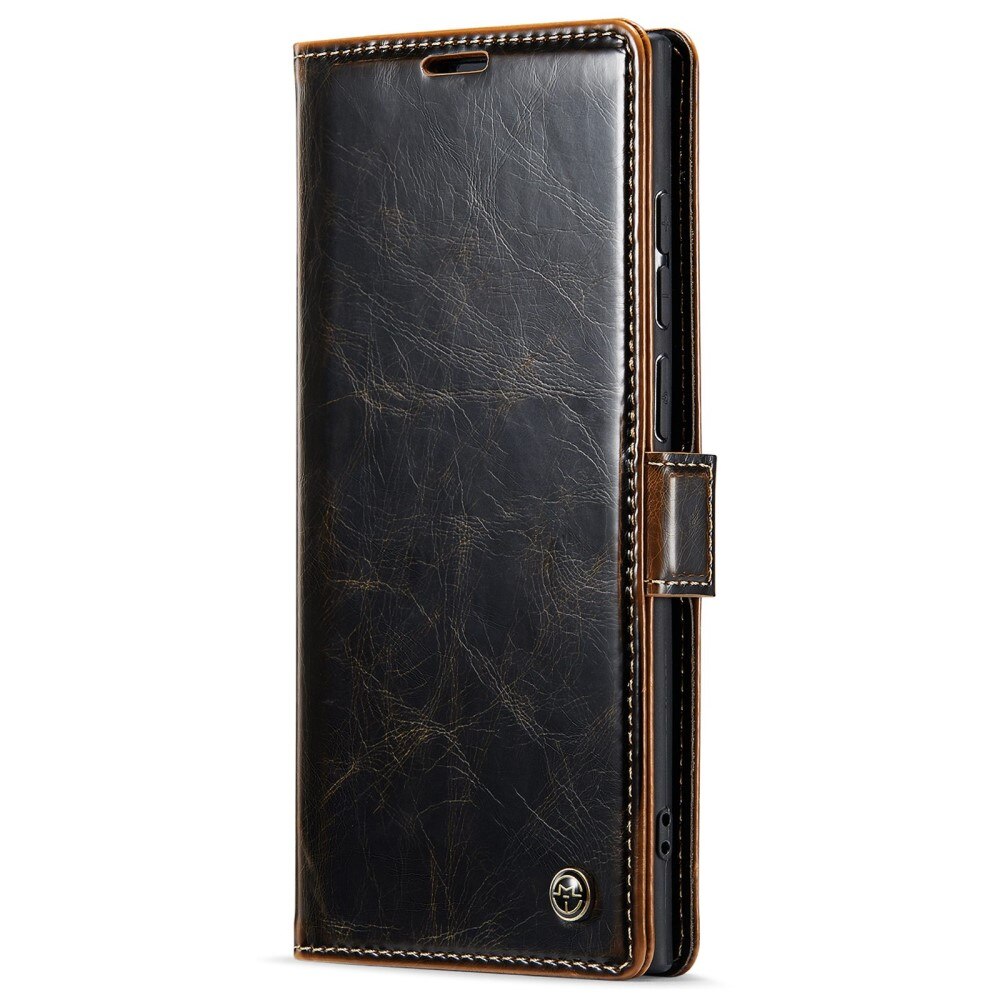 Leather Wallet Samsung Galaxy S22 Ultra brun