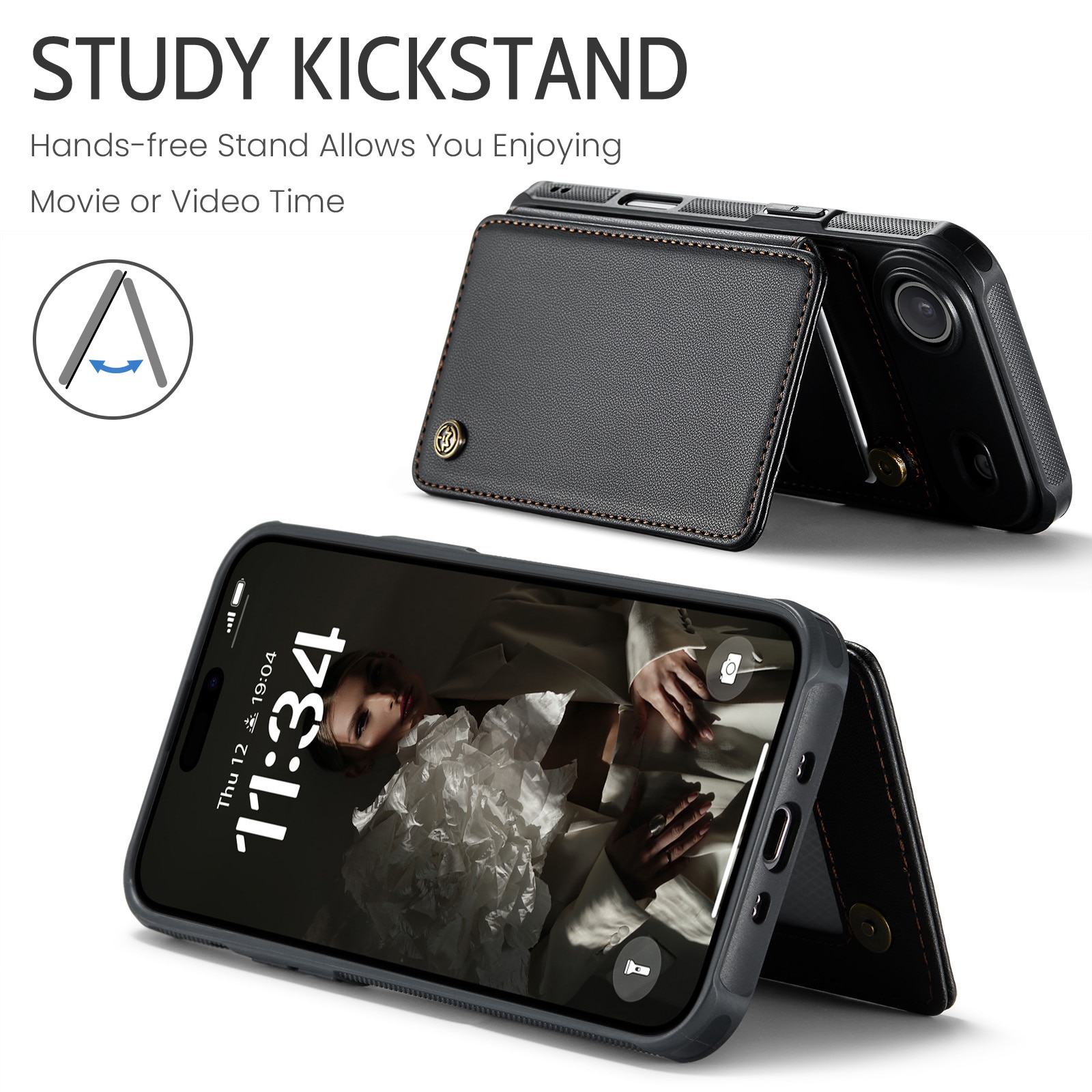 RFID blocking Tegnebog Cover iPhone Air sort