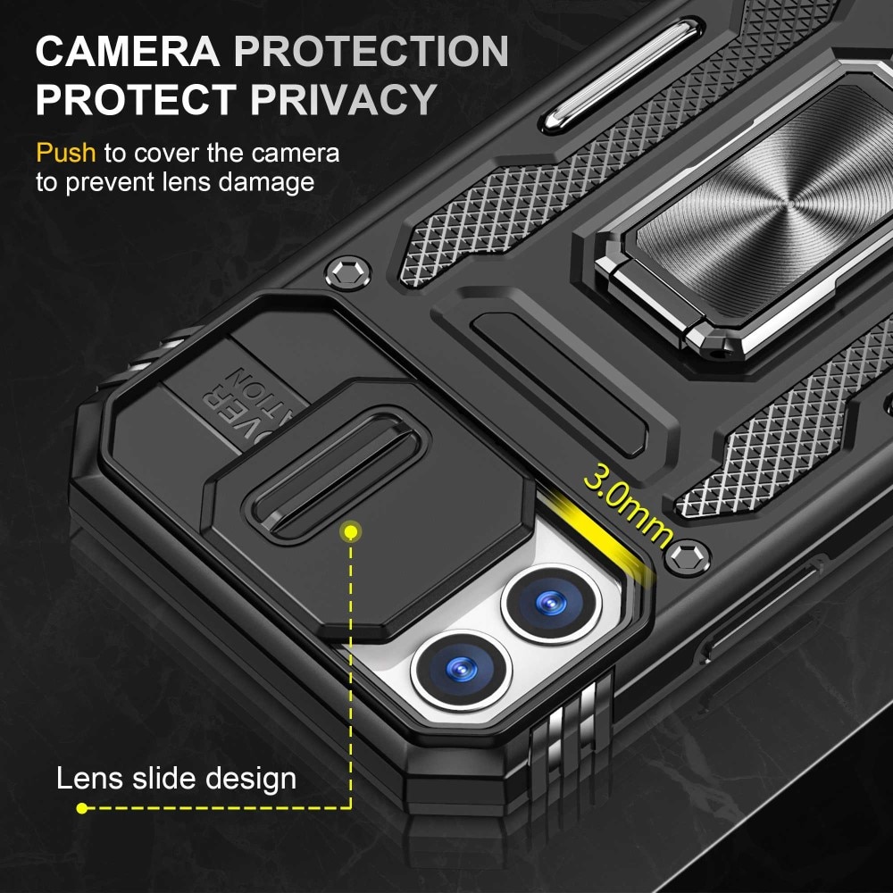 Hybridcover Tech Ring+Kamerabeskyttelse iPhone 11 sort