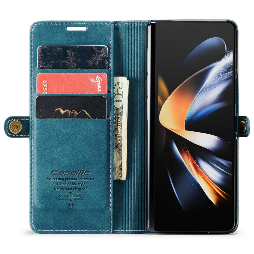 Slim Pung Etui Samsung Galaxy Z Fold 4 blå