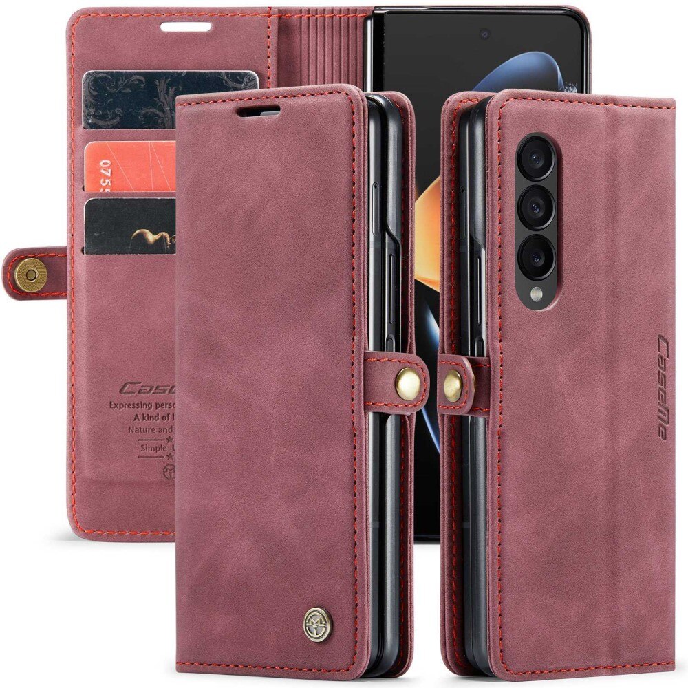 Slim Pung Etui Samsung Galaxy Z Fold 4 rød