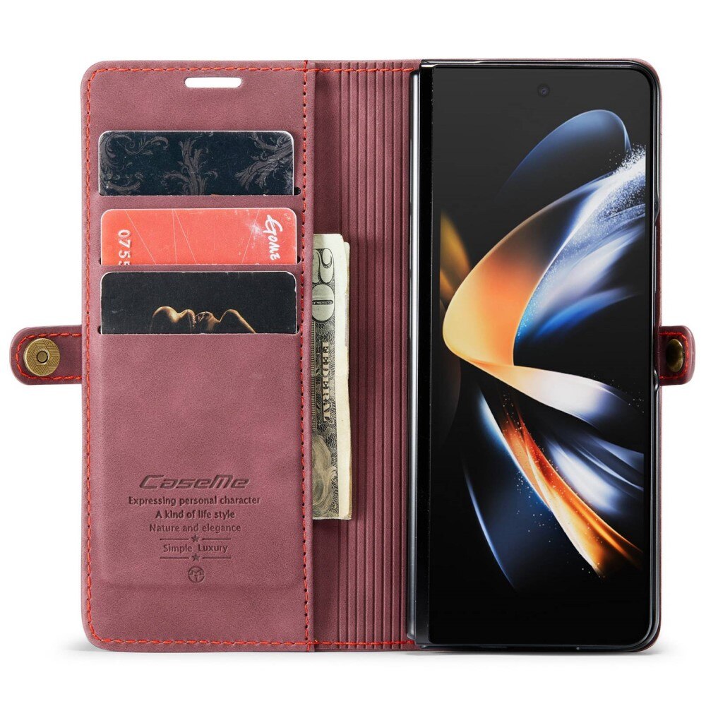 Slim Pung Etui Samsung Galaxy Z Fold 4 rød