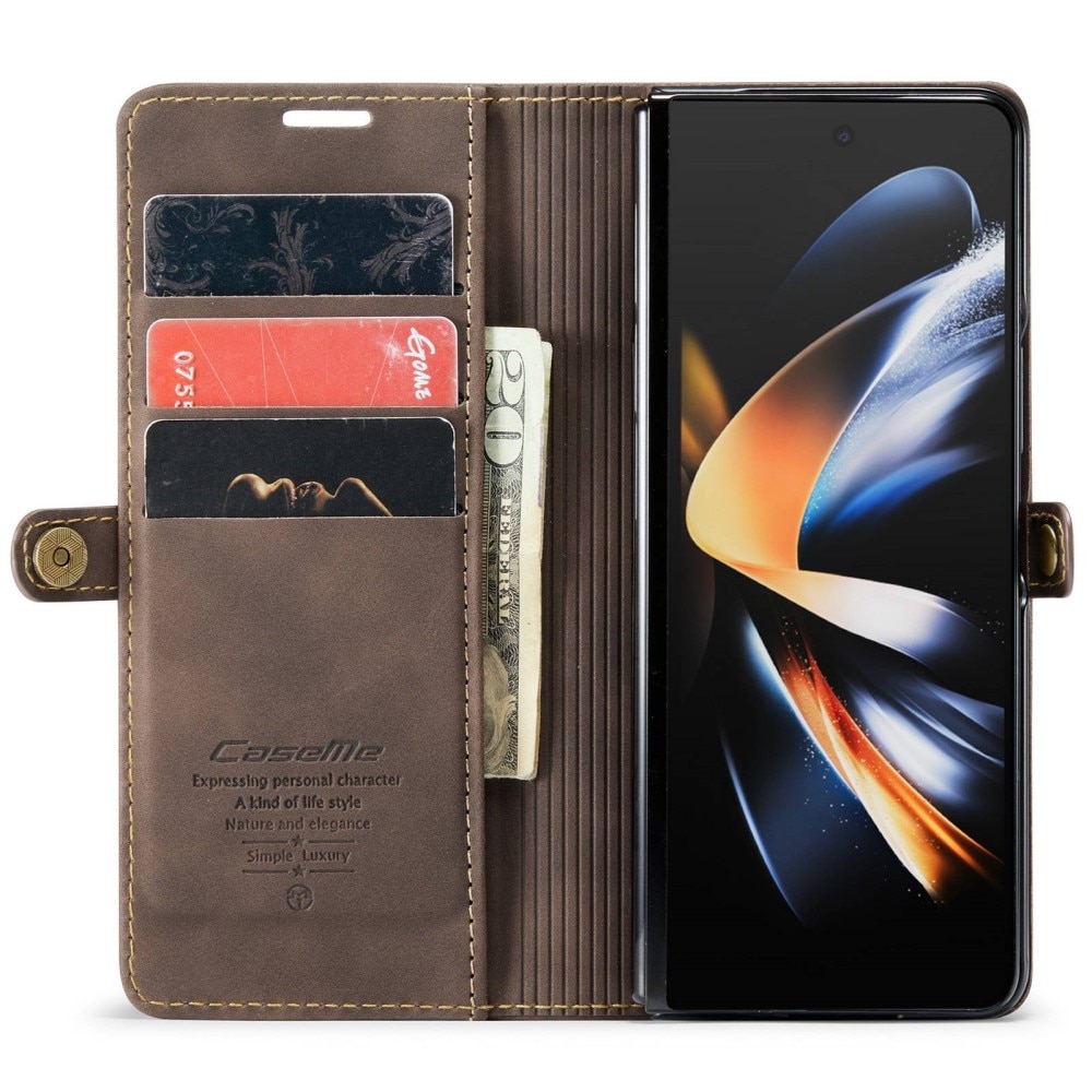 Slim Pung Etui Samsung Galaxy Z Fold 4 brun