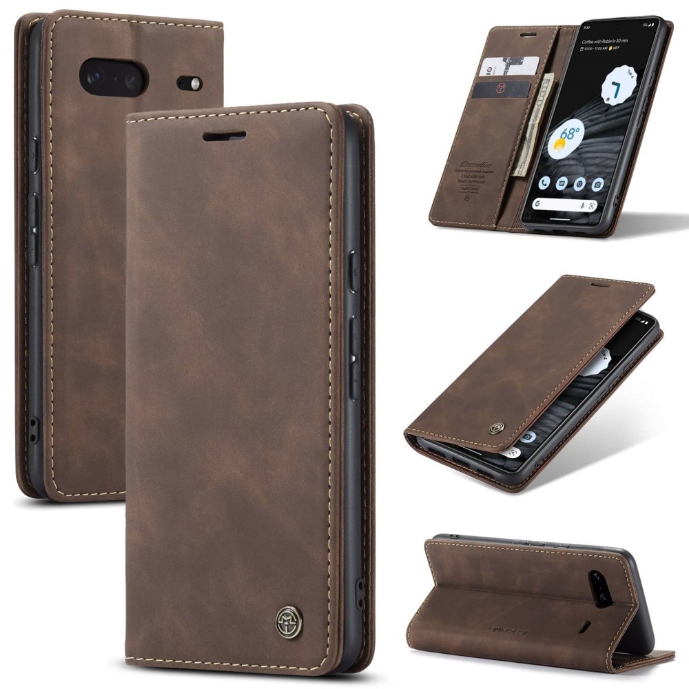 Slim Pung Etui Google Pixel 7 Brun