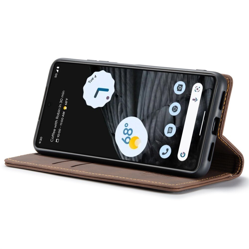 Slim Pung Etui Google Pixel 7 Brun