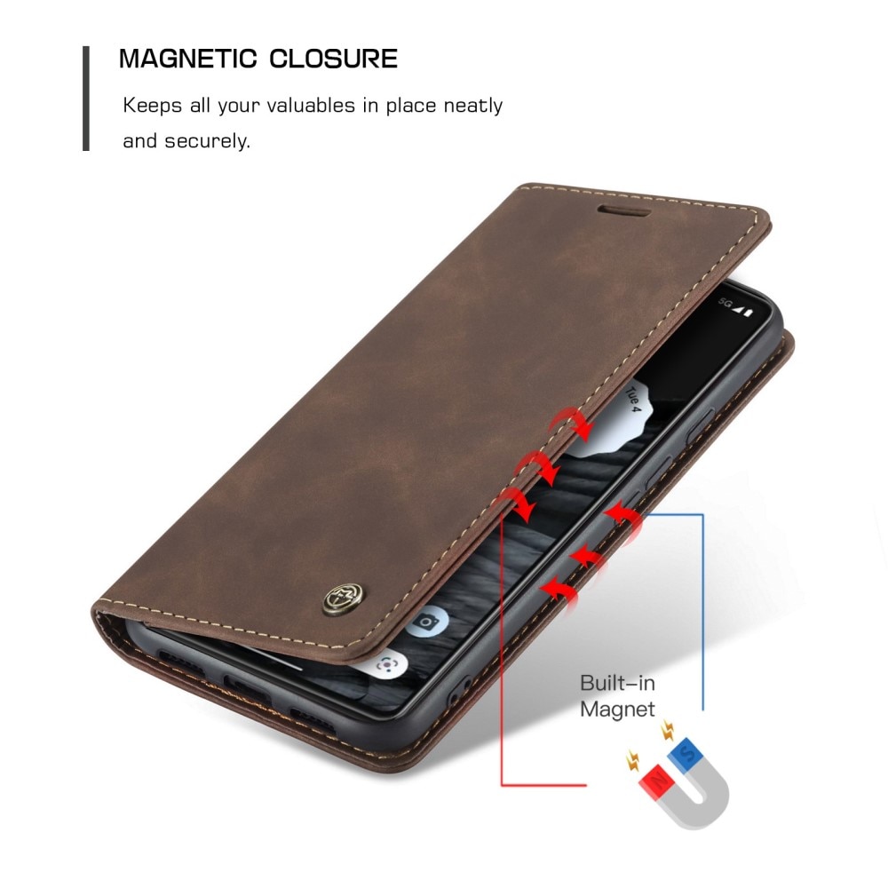 Slim Pung Etui Google Pixel 7 Brun