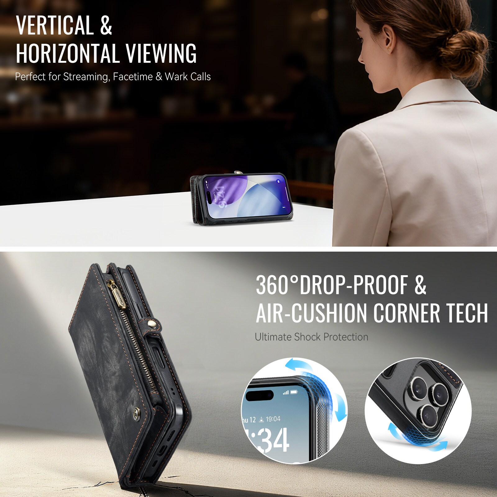 Multi-slot Mobiltaske iPhone 17 Pro Max Grå