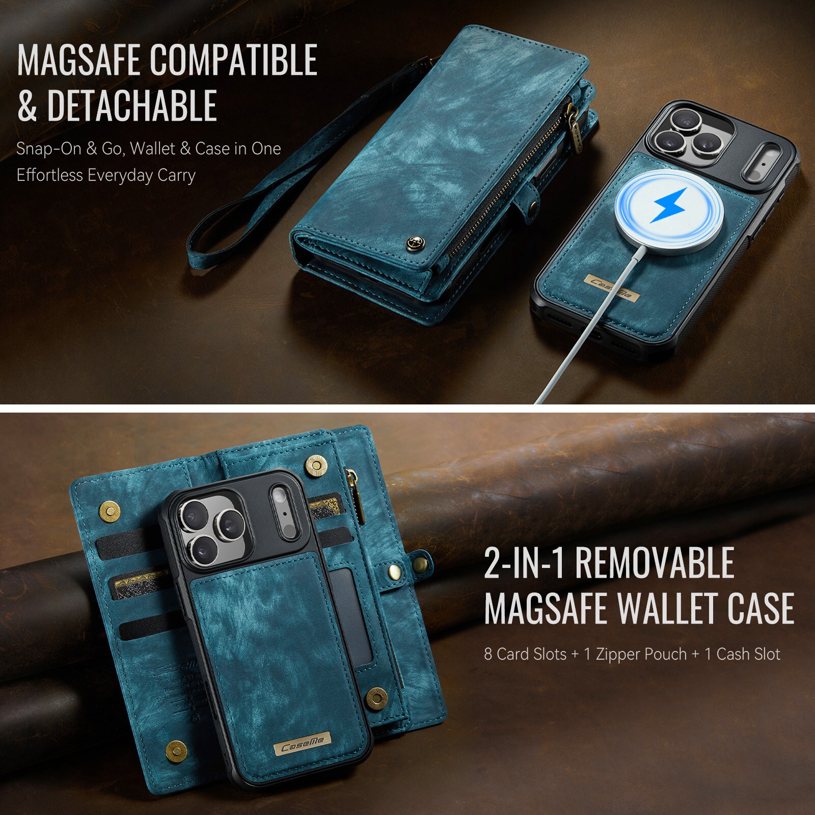 Multi-slot Mobiltaske iPhone 17 Pro Max Blå