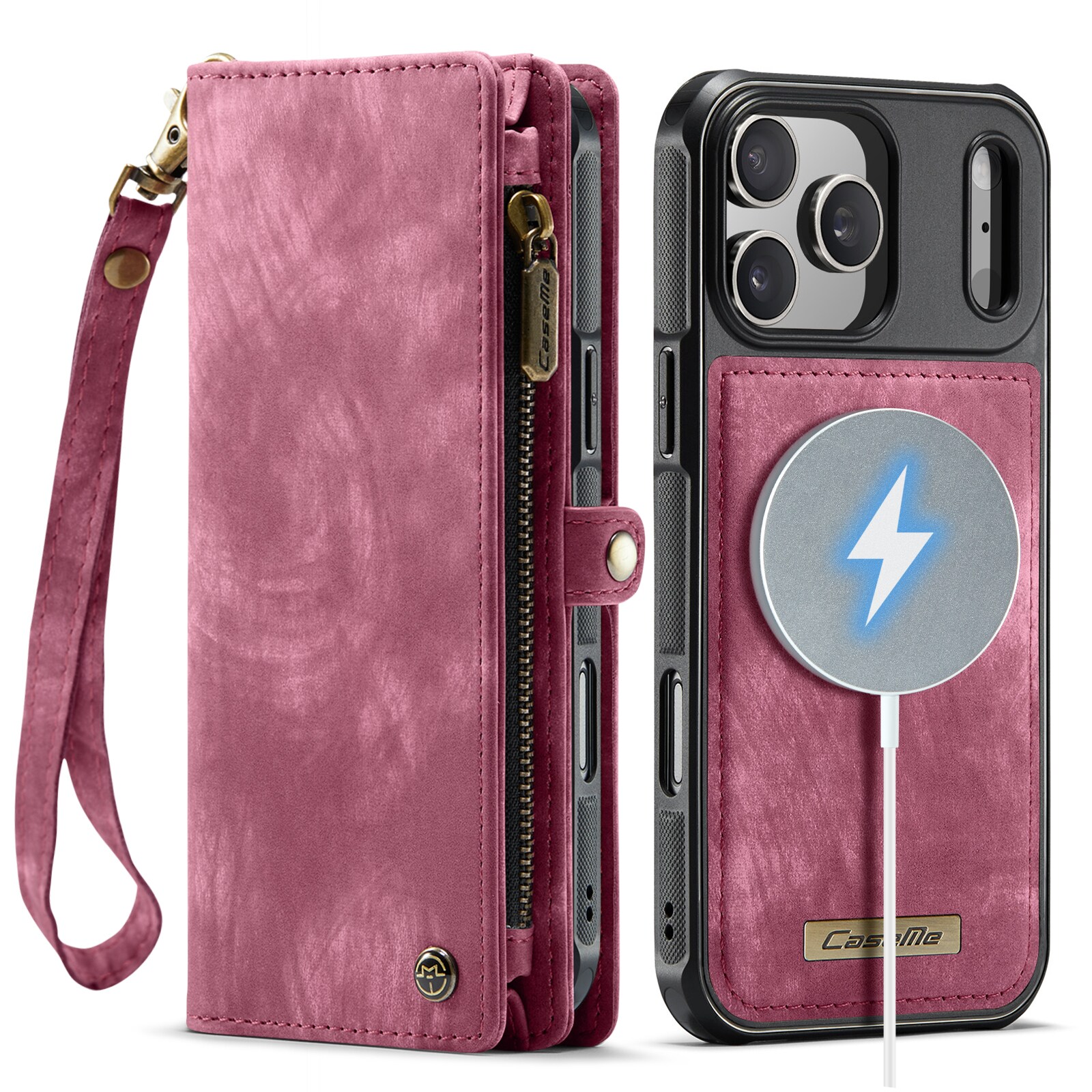 Multi-slot Mobiltaske iPhone 17 Pro Max Rød