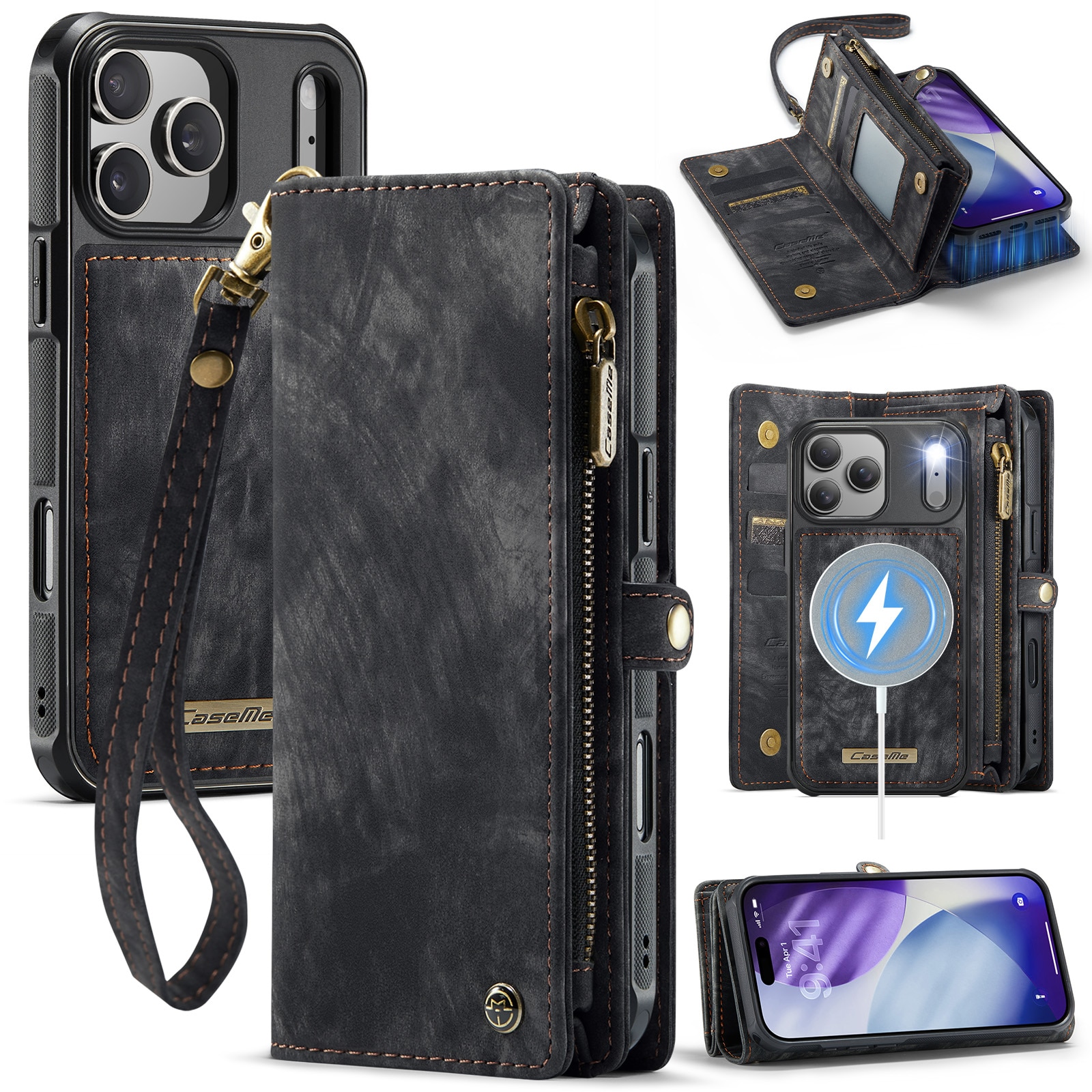 Multi-slot Mobiltaske iPhone 17 Pro Grå