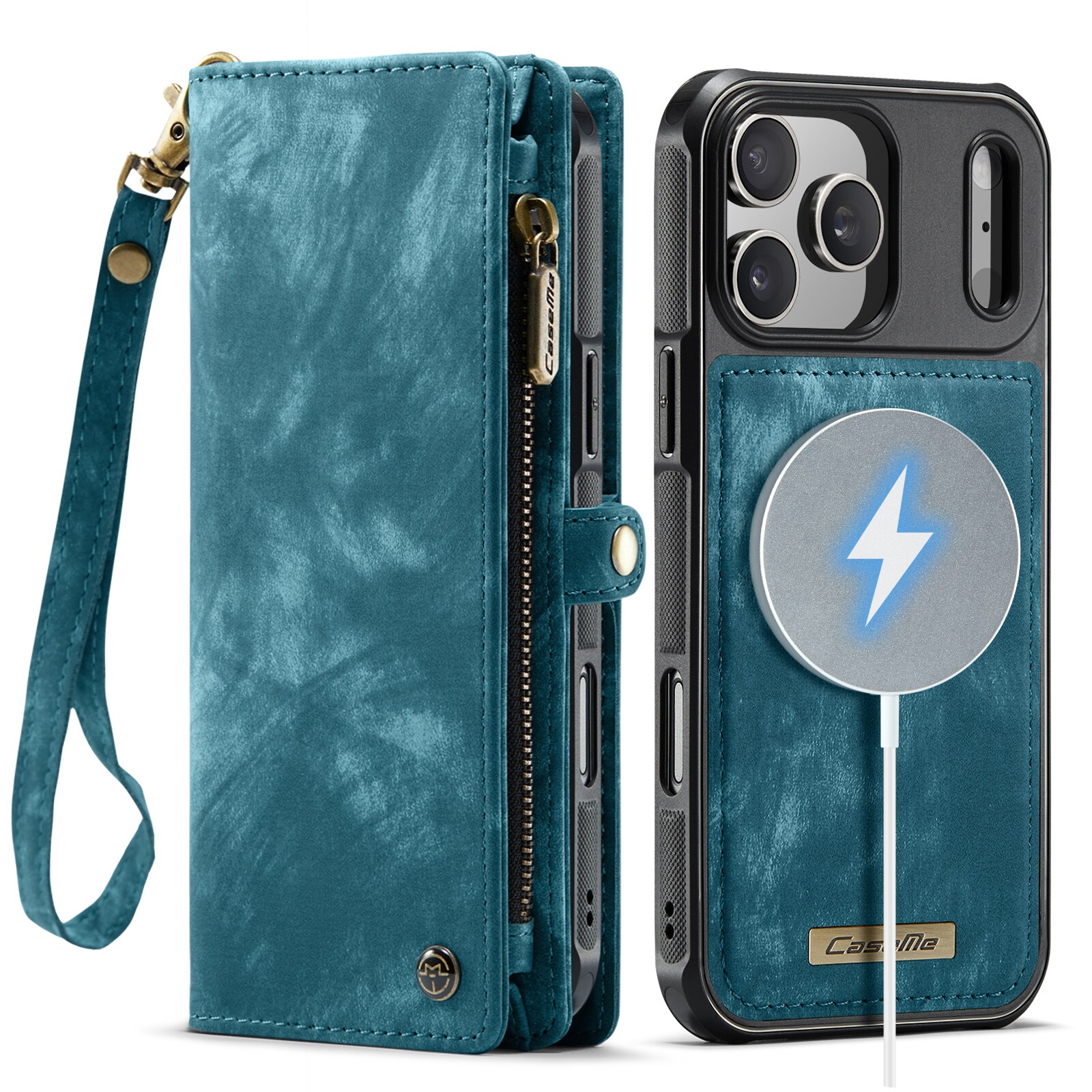 Multi-slot Mobiltaske iPhone 17 Pro Blå