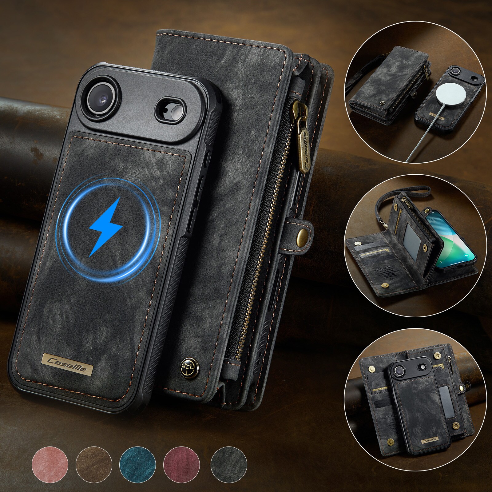 Multi-slot Mobiltaske iPhone Air Grå