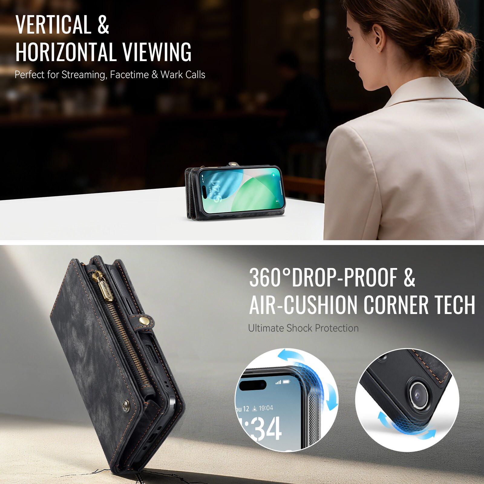 Multi-slot Mobiltaske iPhone Air Grå