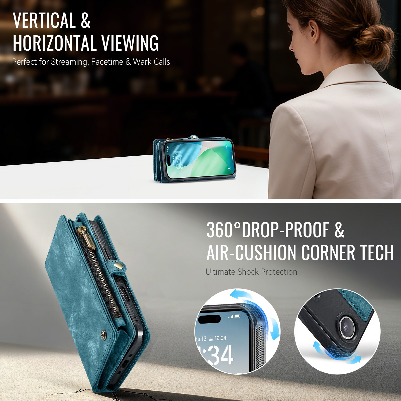 Multi-slot Mobiltaske iPhone Air Blå