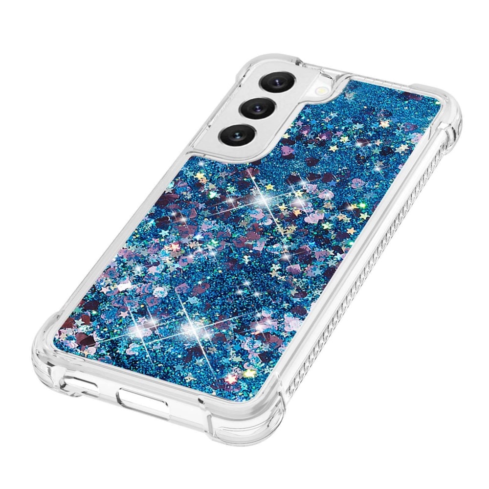 Glitter Powder TPU Cover Samsung Galaxy S23 blå