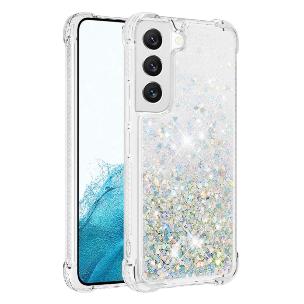 Glitter Powder TPU Cover Samsung Galaxy S23 sølv