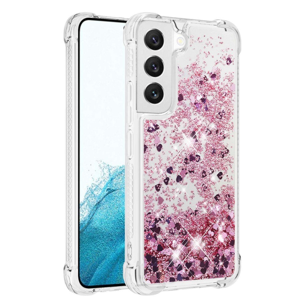 Glitter Powder TPU Cover Samsung Galaxy S23 lyserød