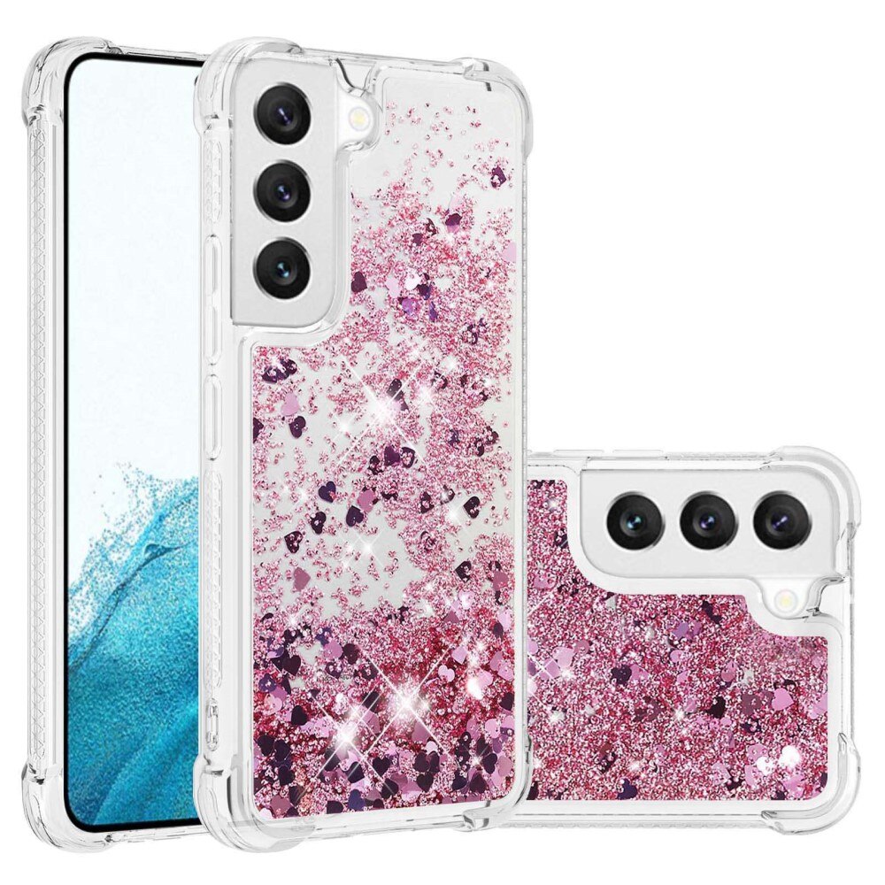 Glitter Powder TPU Cover Samsung Galaxy S23 lyserød