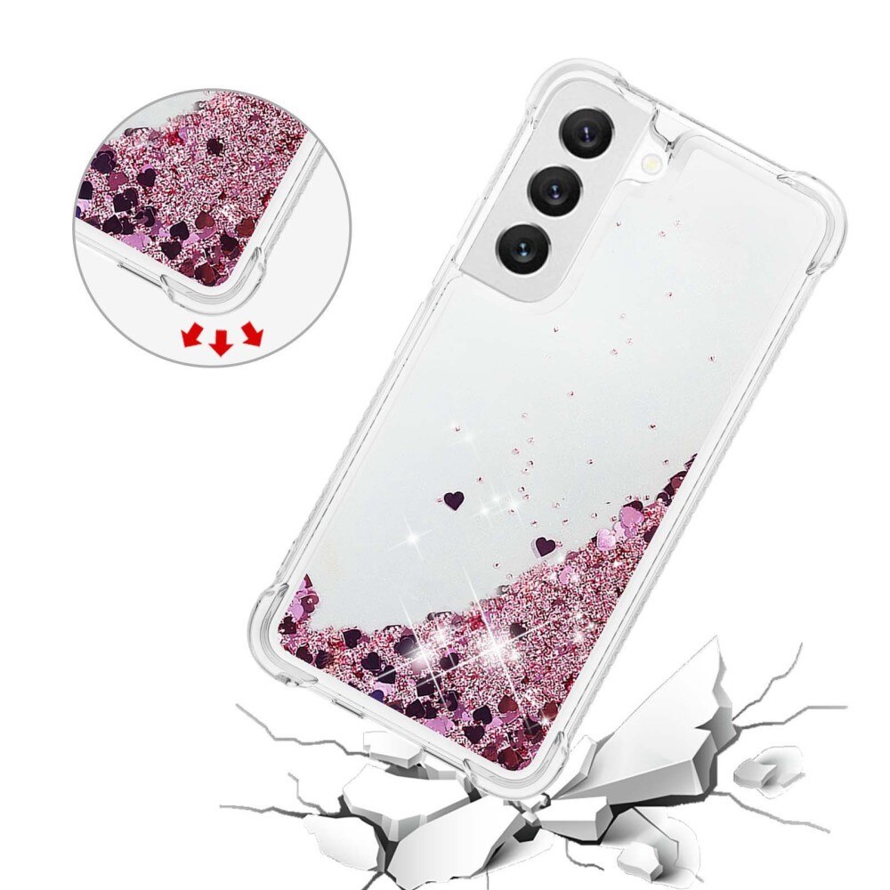 Glitter Powder TPU Cover Samsung Galaxy S23 lyserød
