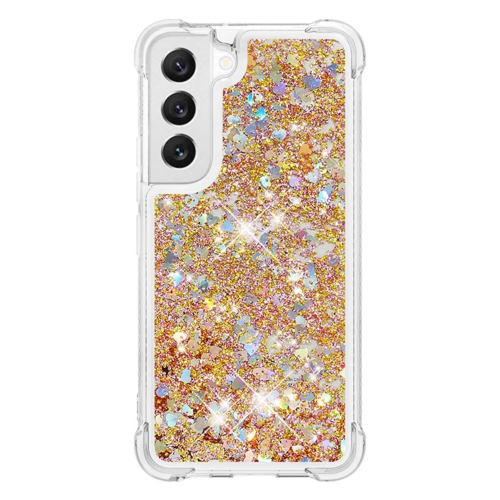 Glitter Powder TPU Cover Samsung Galaxy S23 guld