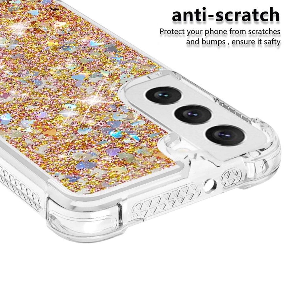 Glitter Powder TPU Cover Samsung Galaxy S23 guld