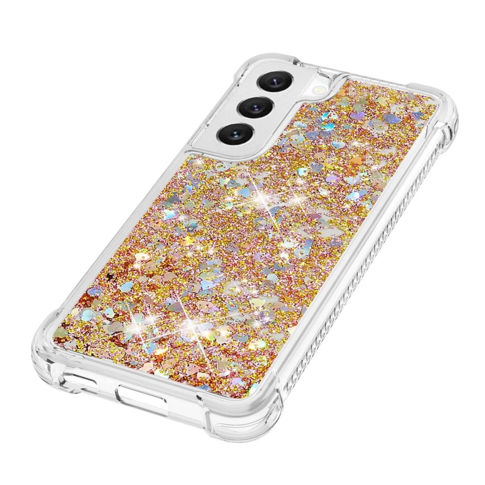 Glitter Powder TPU Cover Samsung Galaxy S23 guld