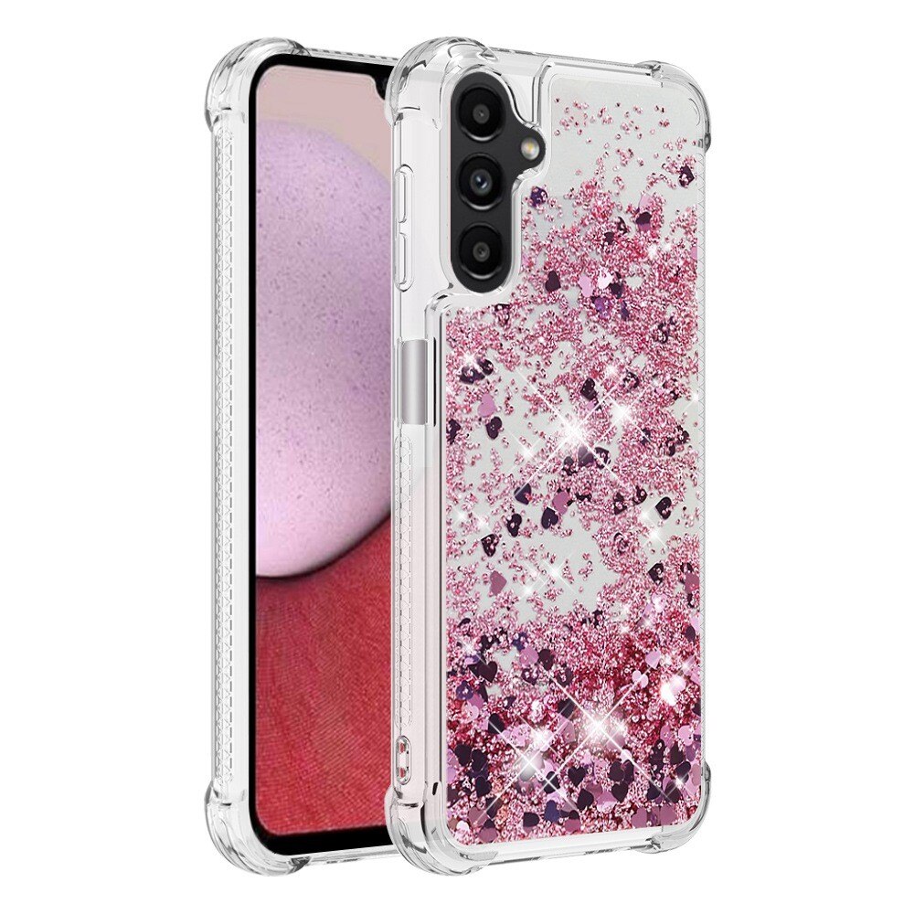 Glitter Powder TPU Cover Samsung Galaxy A14 lyserød