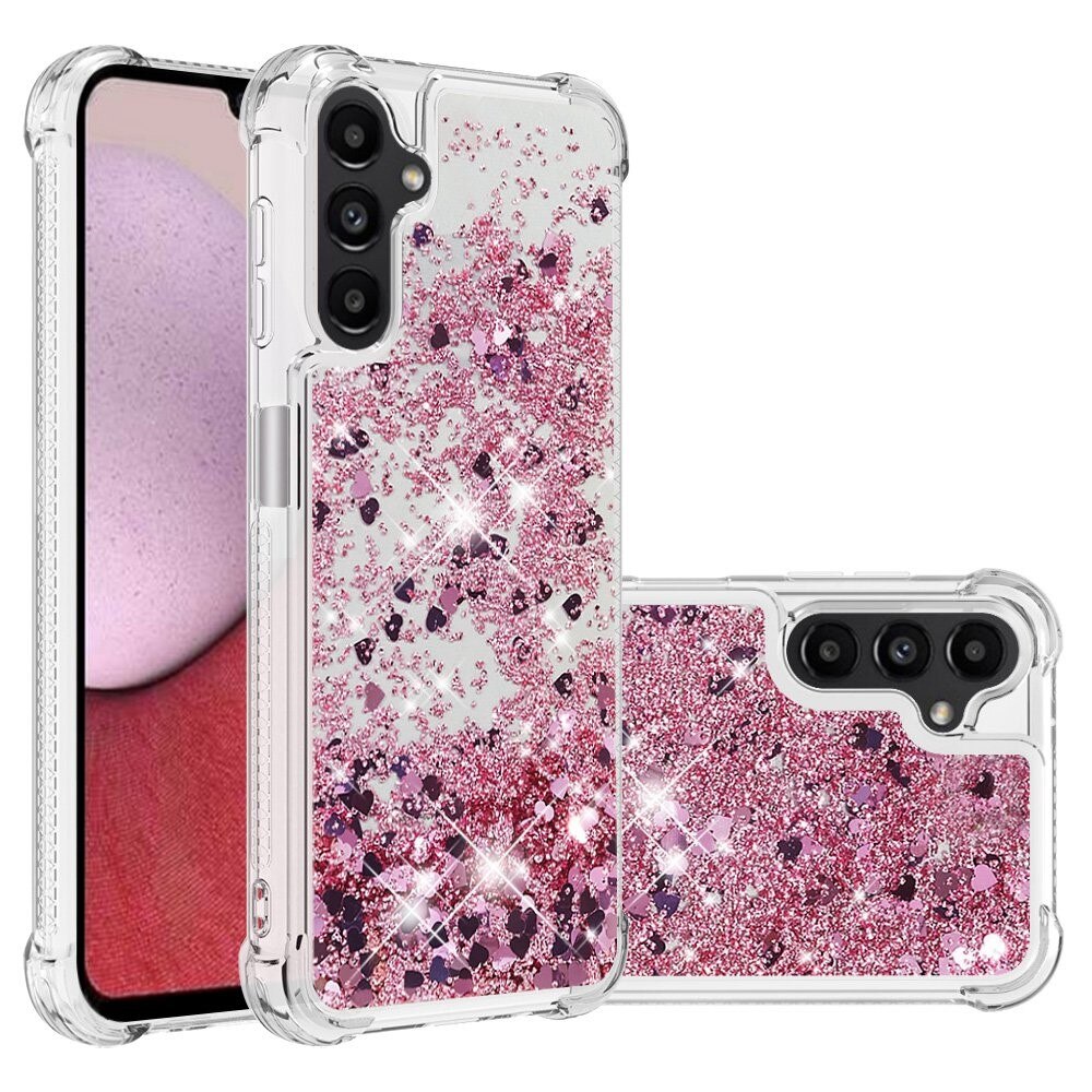 Glitter Powder TPU Cover Samsung Galaxy A14 lyserød