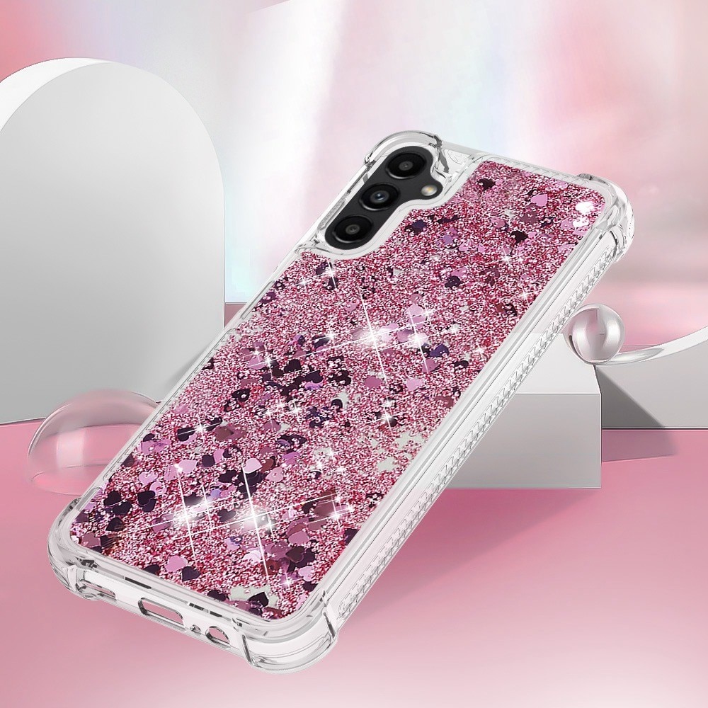 Glitter Powder TPU Cover Samsung Galaxy A14 lyserød