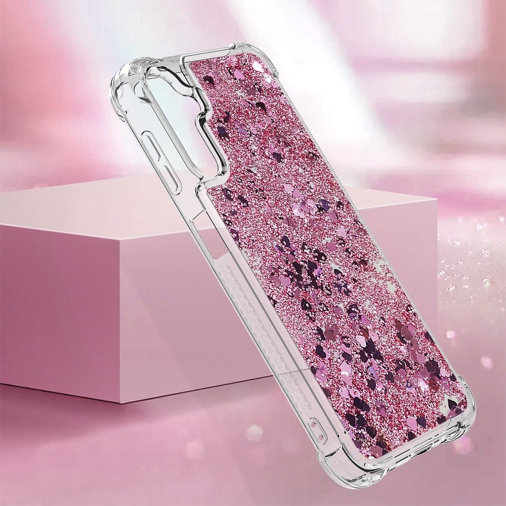 Glitter Powder TPU Cover Samsung Galaxy A14 lyserød