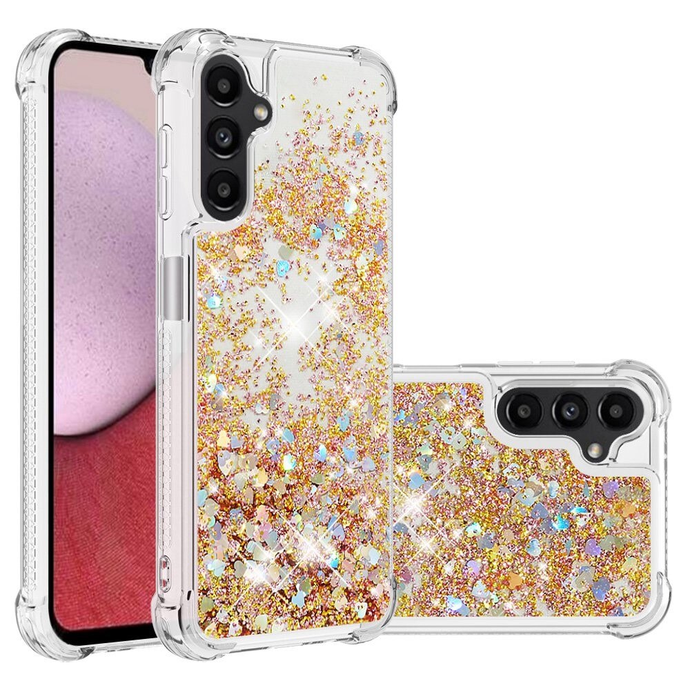 Glitter Powder TPU Cover Samsung Galaxy A14 guld