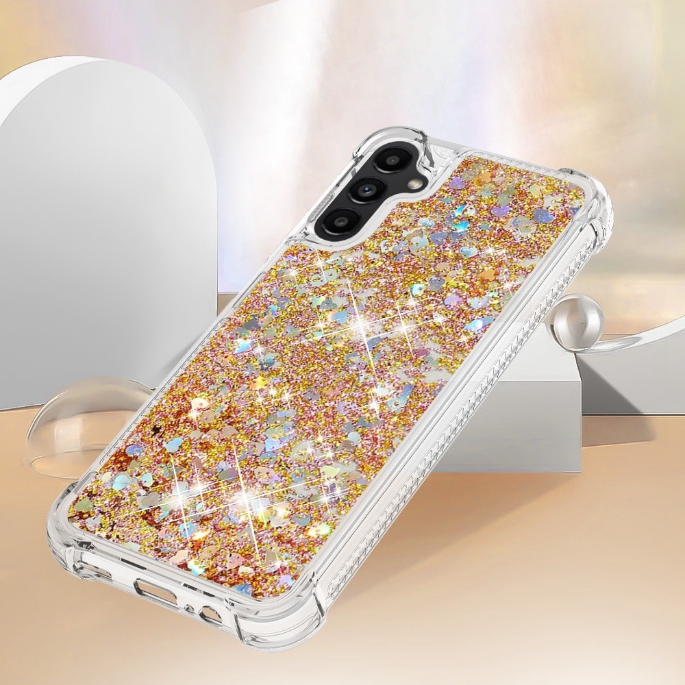 Glitter Powder TPU Cover Samsung Galaxy A14 guld