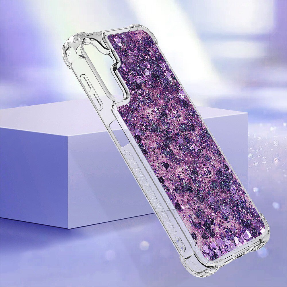 Glitter Powder TPU Cover Samsung Galaxy A14 lila