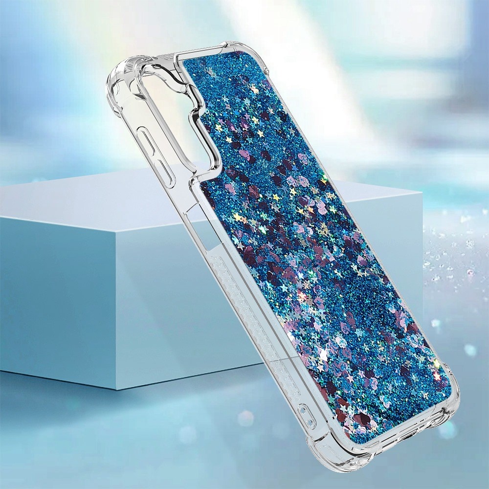 Glitter Powder TPU Cover Samsung Galaxy A14 blå