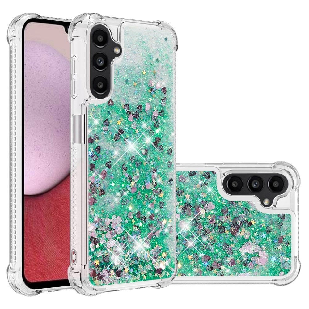 Glitter Powder TPU Cover Samsung Galaxy A14 grøn