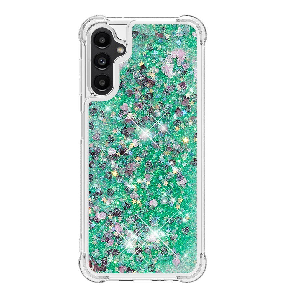 Glitter Powder TPU Cover Samsung Galaxy A14 grøn