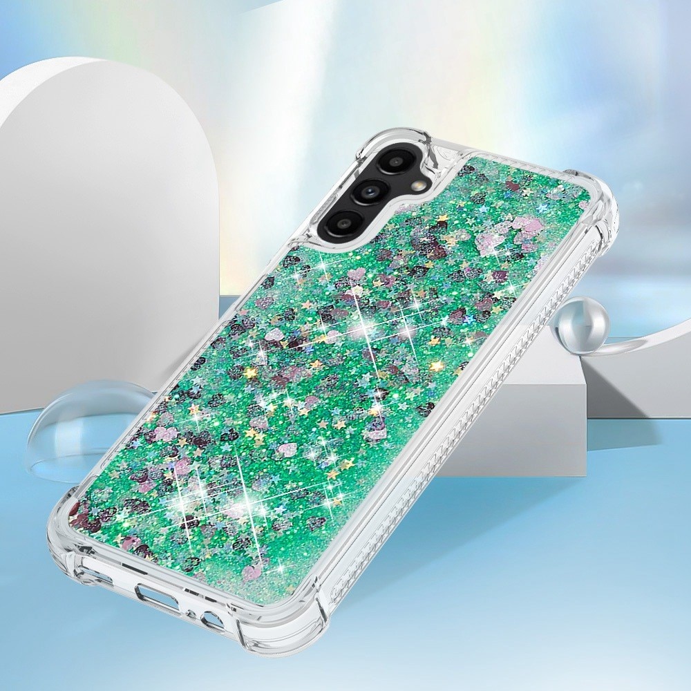 Glitter Powder TPU Cover Samsung Galaxy A14 grøn