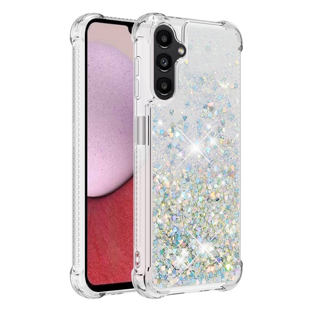 Glitter Powder TPU Cover Samsung Galaxy A14 sølv