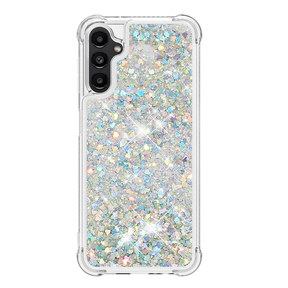 Glitter Powder TPU Cover Samsung Galaxy A14 sølv