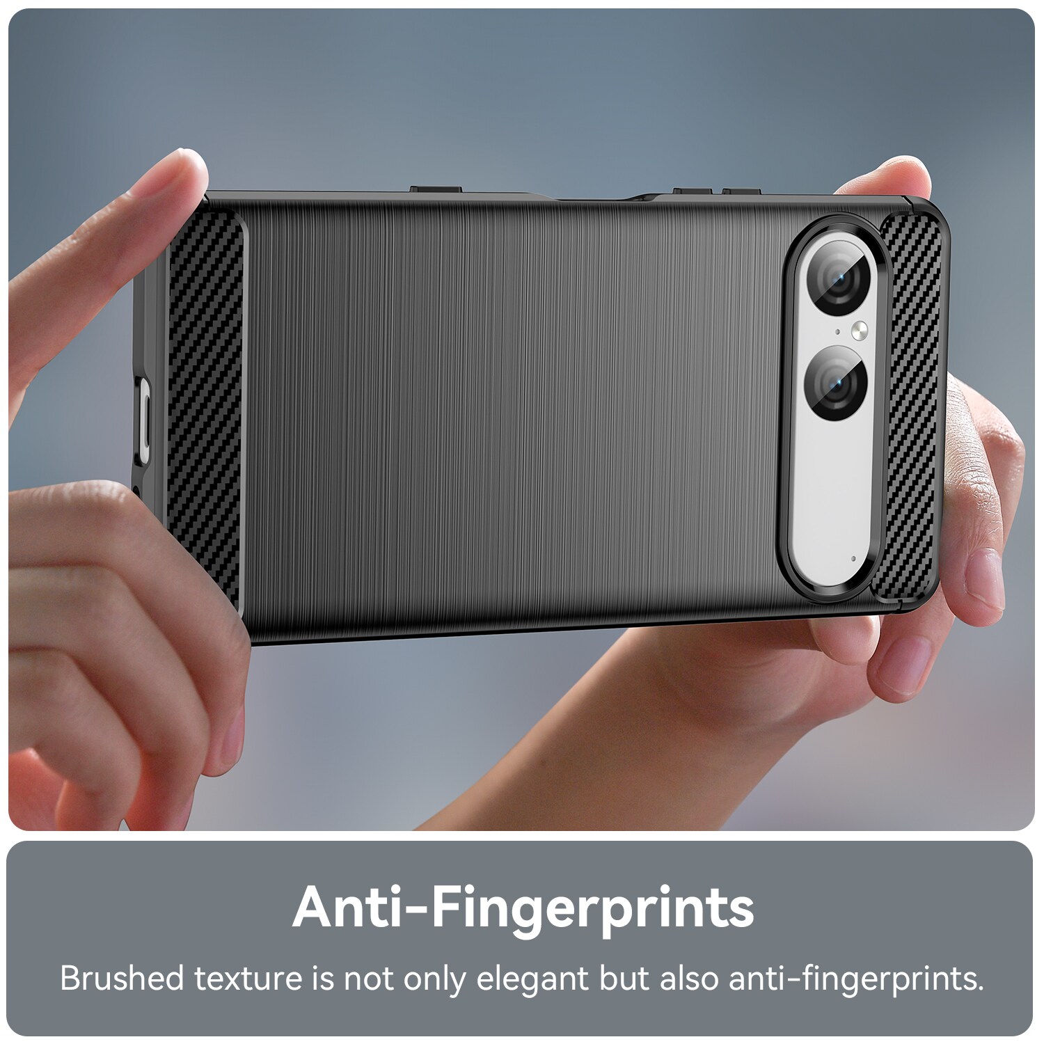 Sony Xperia 10 VII Cover TPU Brushed Sort