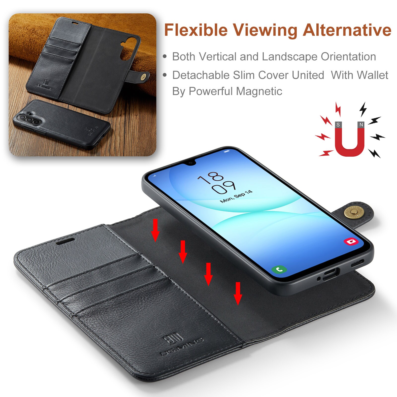 Magnet Wallet Samsung Galaxy A17 Black