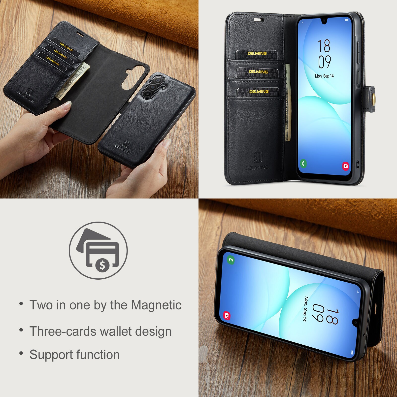 Magnet Wallet Samsung Galaxy A17 Black