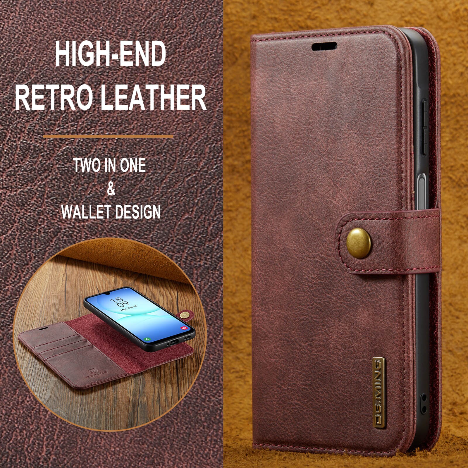 Magnet Wallet Samsung Galaxy A17 Red