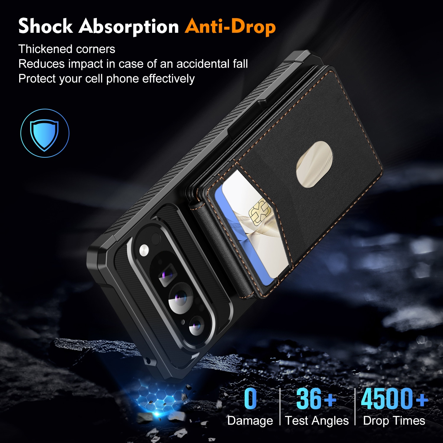 Magnetisk cover med kortholder Google Pixel 10 Sort