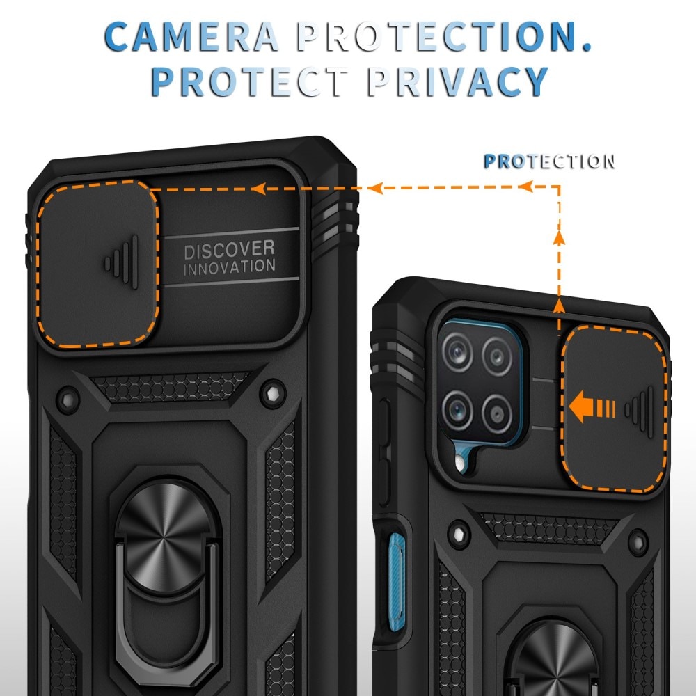 Hybridcover Tech Ring+Kamerabeskyttelse Samsung Galaxy A42 5G sort
