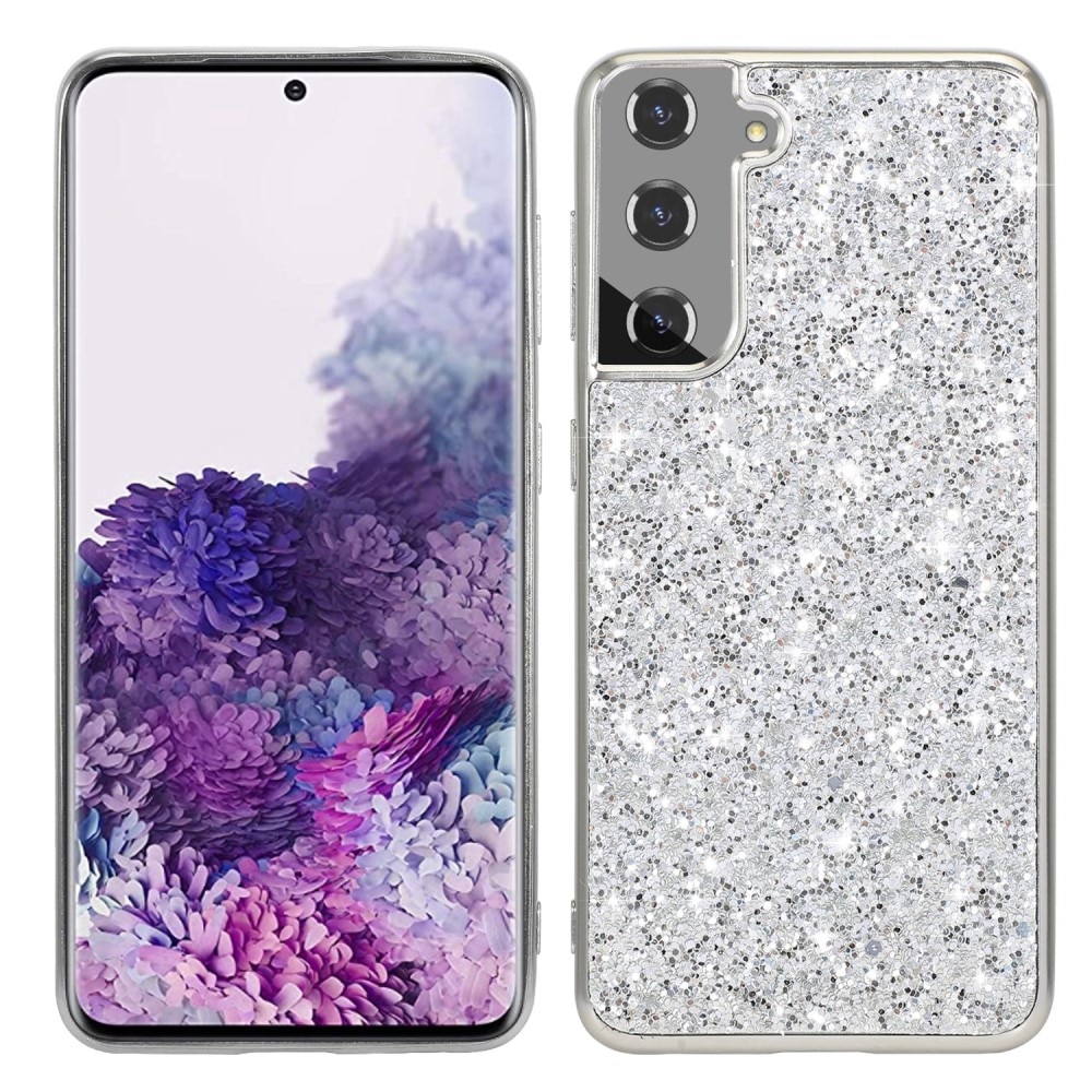Glittercover Samsung Galaxy S23 sølv