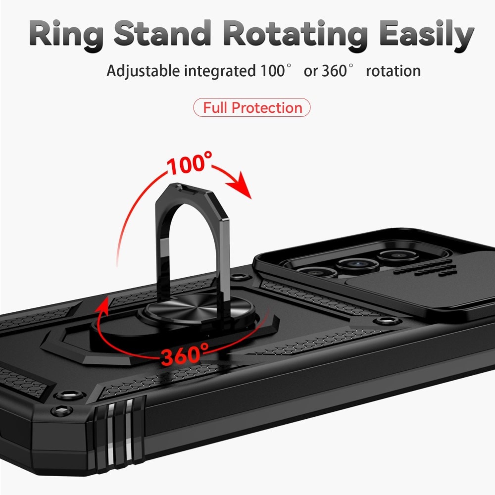 Hybridcover Tech Ring+Kamerabeskyttelse Samsung Galaxy A14 sort