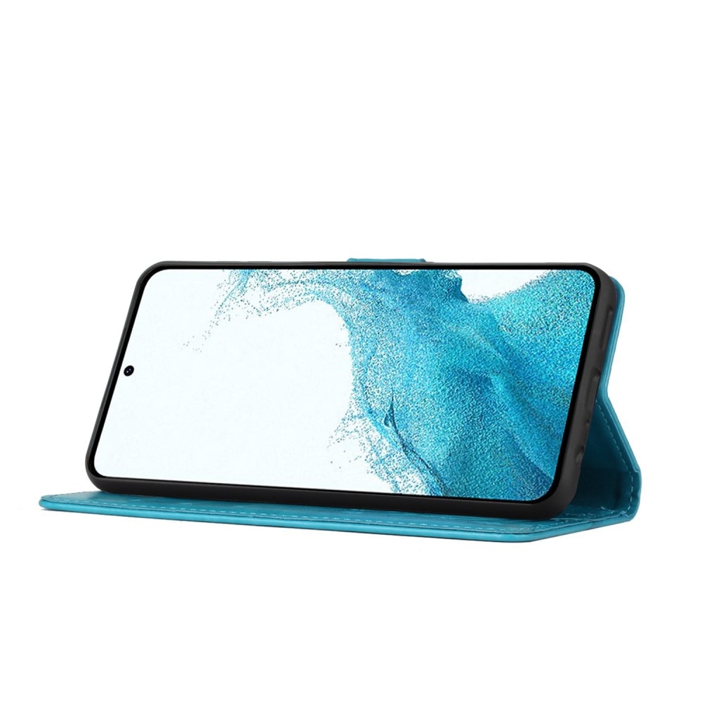 Læderetui Sommerfugle Samsung Galaxy S23 blå