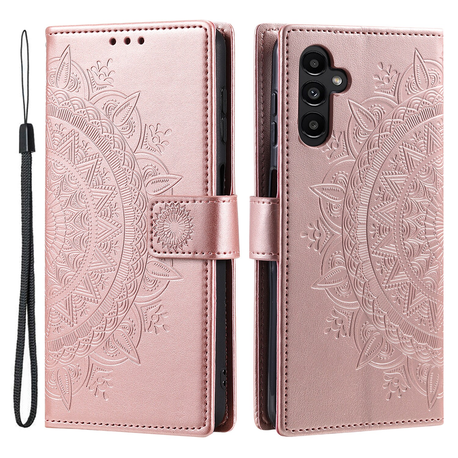 Læderetui Mandala Samsung Galaxy A37 Rose guld